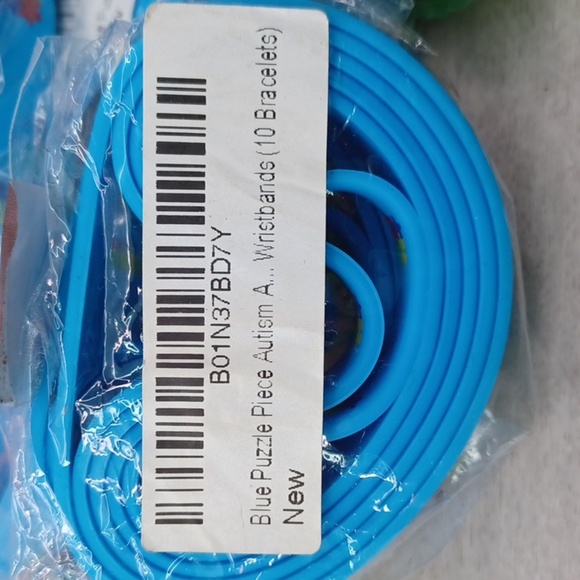 Autism Awareness Blue Puzzle Piece Wristbands 60 Pieces NIP - Picture 3 of 5